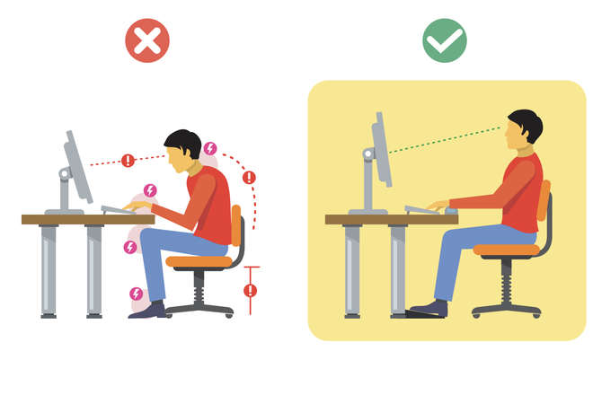 Position au bureau : écran est-il au niveau de vos yeux