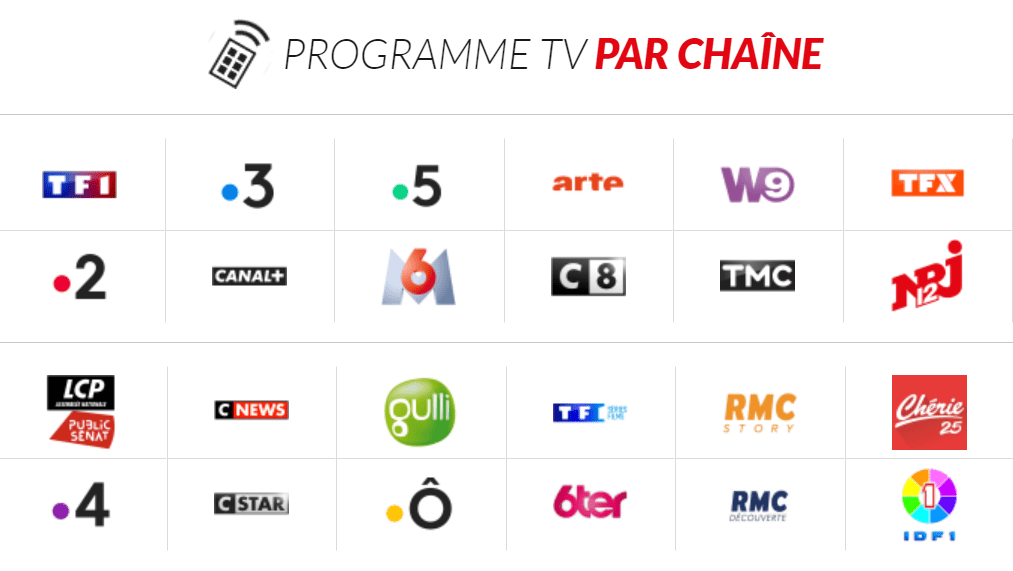 programme tv tnt par chaine