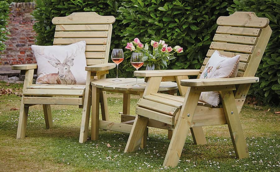 chaises de jardin en bois