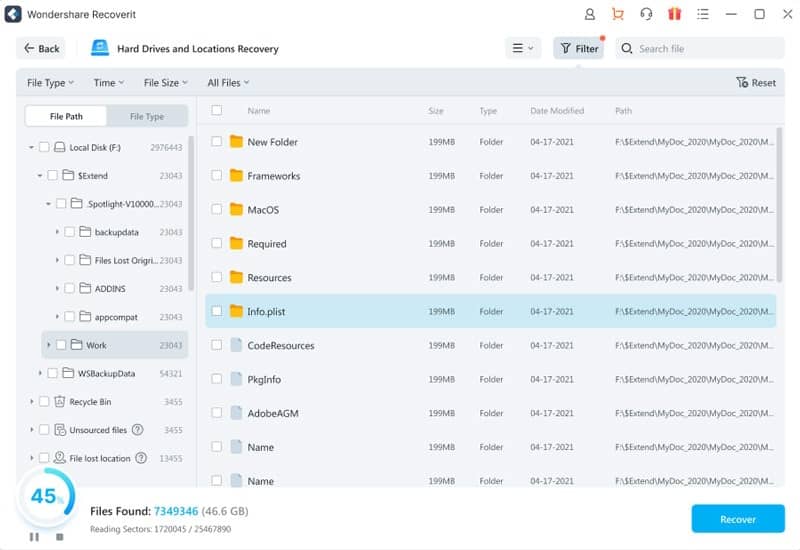 Analyse du support de stockage externe